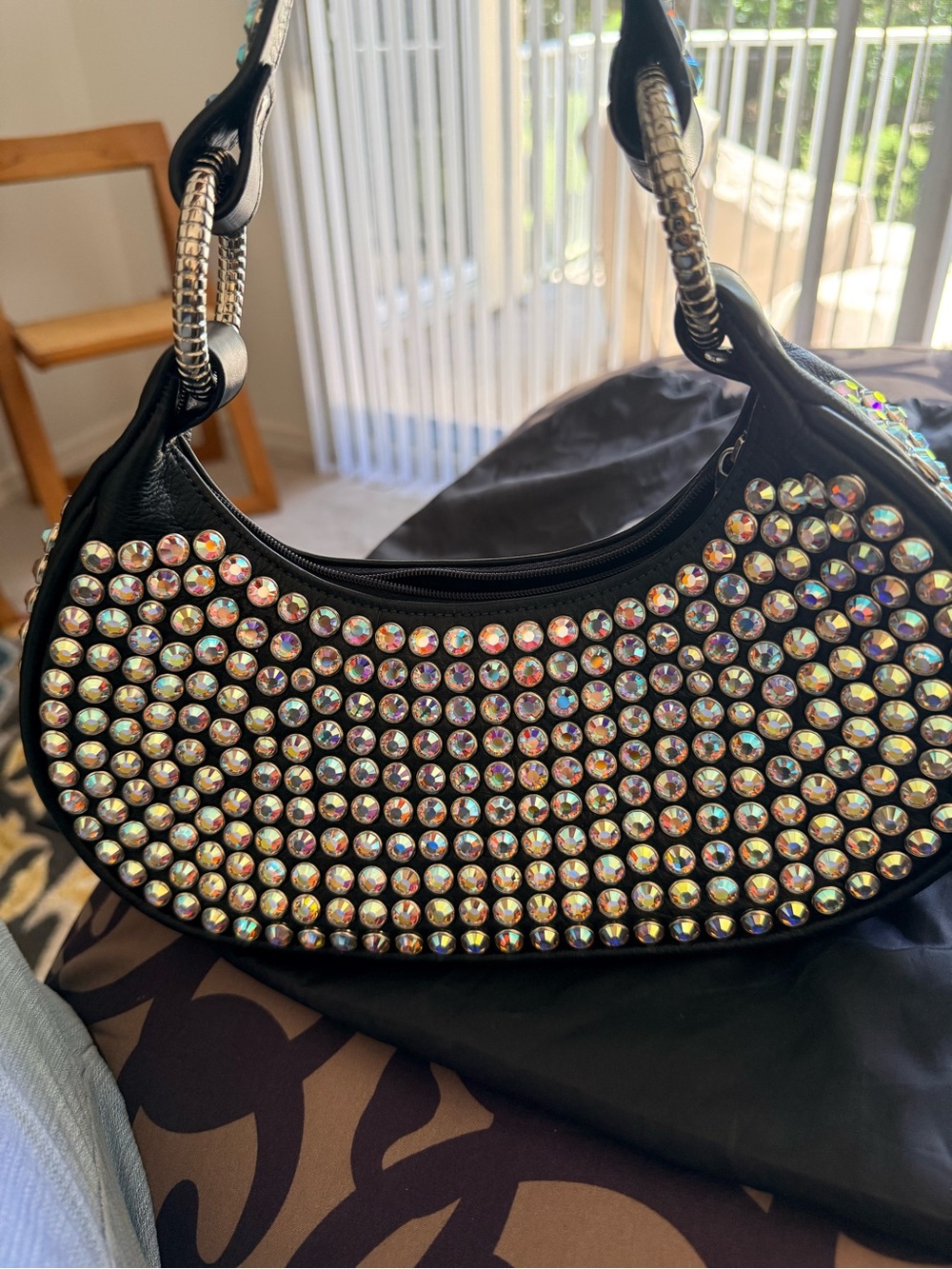B.B. Simon California Swarovski Crystal-Embellished Small Shoulder Bag